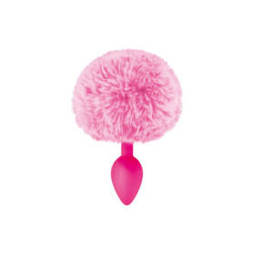 Plug anal pompon rose 